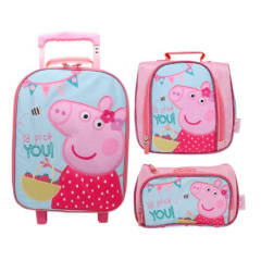 Pack Escolar Maleta Peppa Pig Fresitas Nido