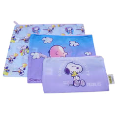 Set de Estuches x3 Snoopy Lila