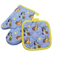 Guante y Toma Olla de Cocina Niño Bluey