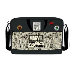Marvel Comics Maletin Escolar Negro– Superheroes clasicos, estilo retro