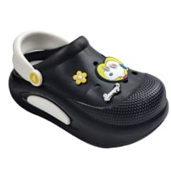 Sandalias Mujer Clog Casual Snoopy Negro