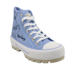 Zapatillas Botin Mujer Looney Tunes Casual Celeste