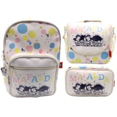 Pack Escolar Mochila Mafalda Blanco Oficio