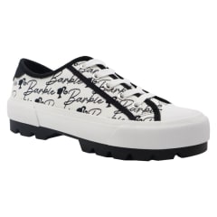 Zapatillas Urbanas Mujer Barbie Blanco y Negro