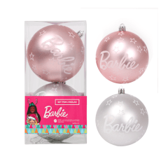 Set Bolas Navidad Arbol Barbie X2 unds 10 cm Modelo 6