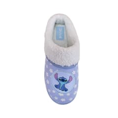 Pantuflas Peluche Mujer Stitch Celeste