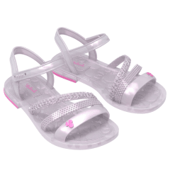 Sandalias Deluxe  Niña Minnie Mouse Plata