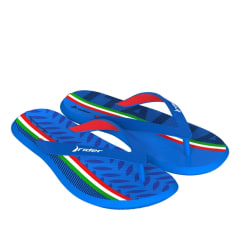 Sandalias Niño Playera Italia Futbol Rider Azul Rojo