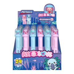 Lapicero Artesco Semi Gel Axolove Ajolote Azul