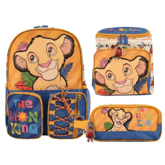 Pack Escolar Mochila Rey Leon Azul Nido