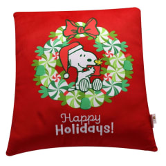 Cojin Almohada navideño decorativo Snoopy 40x40cm Rojo