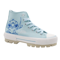 Zapatillas Mujer Stitch Botin Celeste