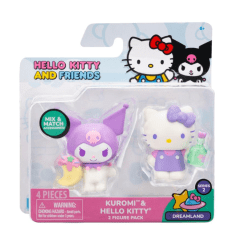 Pack x 2 figuras Hello Kitty y Kuromi