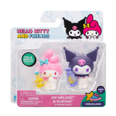 Pack x 2 figuras Hello Kitty Melody y Kuromi