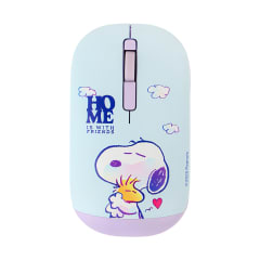 Mouse Inalambrico Snoopy Celeste