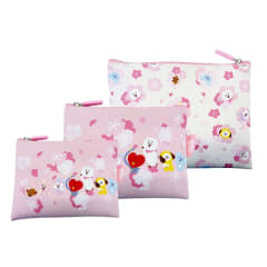 Set de Neceser Cosmetiquero x3 BTS BT21 Kawai