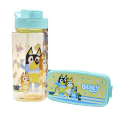 Pack Escolar Tomatodo Botella Bluey + Taper Dos Niveles Bluey 500 ML + 510 ML