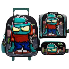 Pack Escolar Maleta Ultra Zombies Verde Oficio