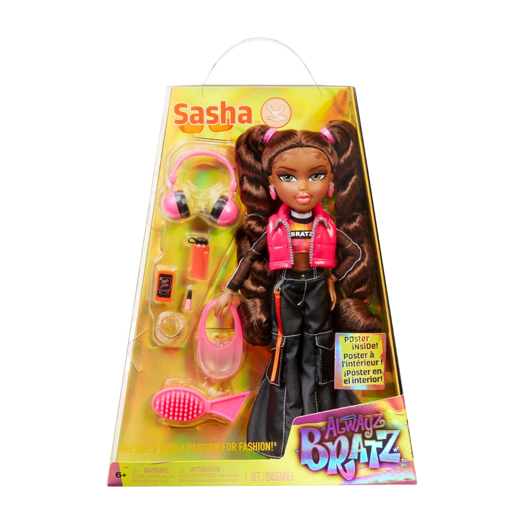 Muñeca Alwayz Bratz Sasha con 10 Accesorios y Póster 0