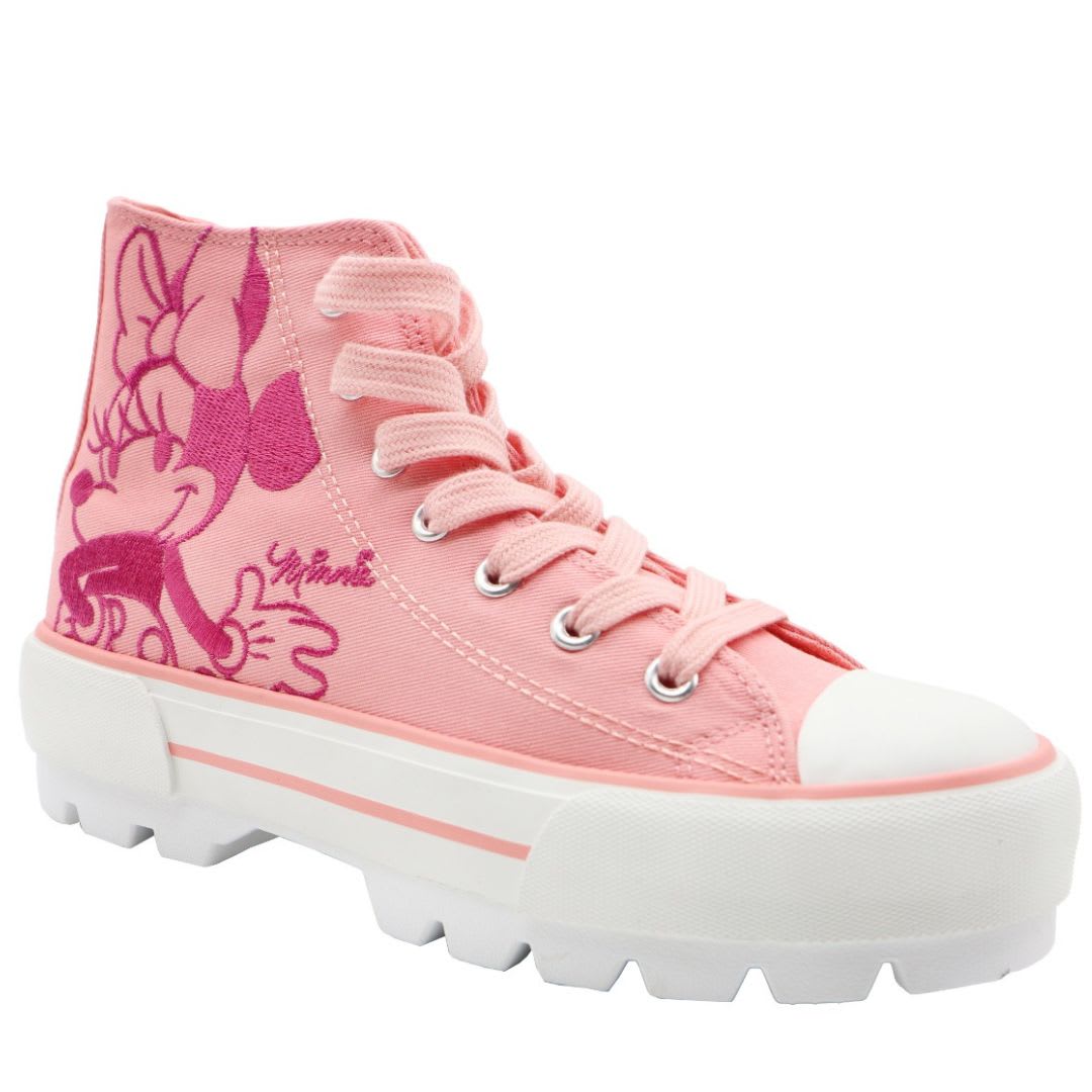 Zapatillas Mujer Minnie Mouse Botin Rosado3