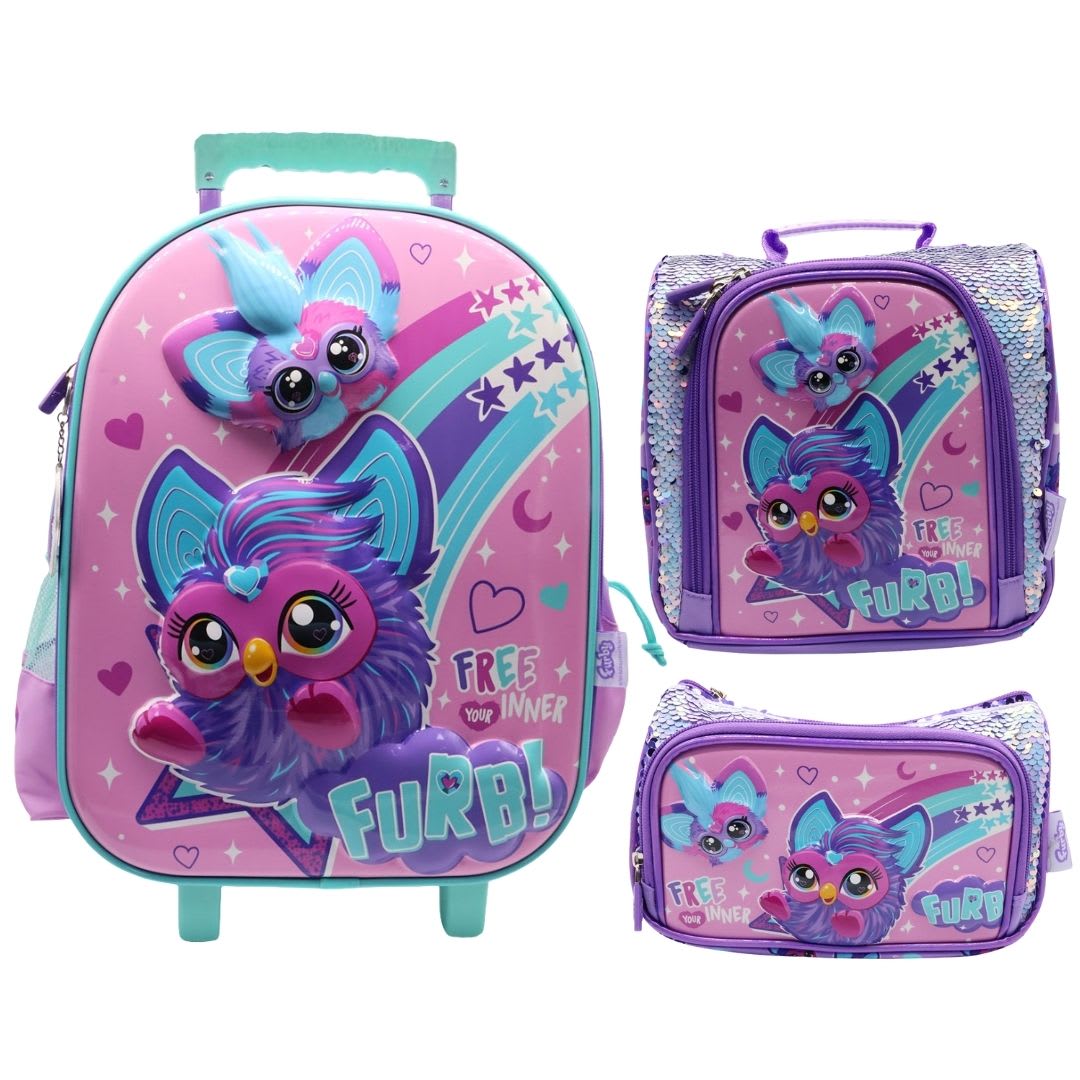 Pack Escolar Maleta Furby Lila Oficio 0