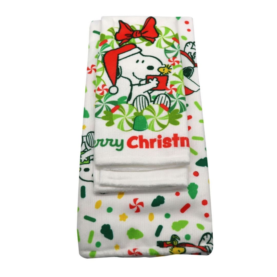 Set de Toallas Navidad Snoopy x2 Modelo 1 0