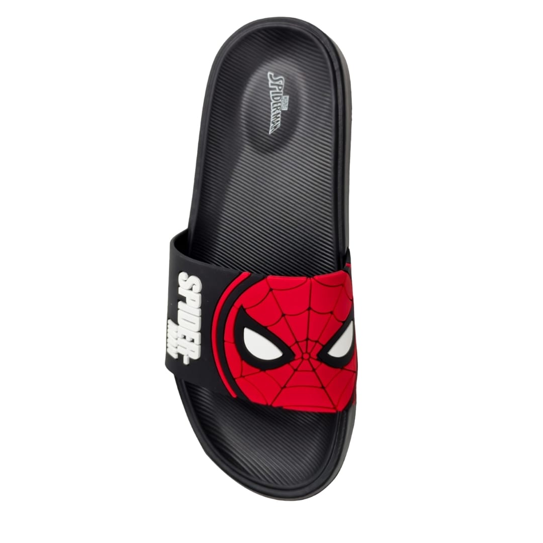 Sandalias Hombre Playeras Spiderman Negro2