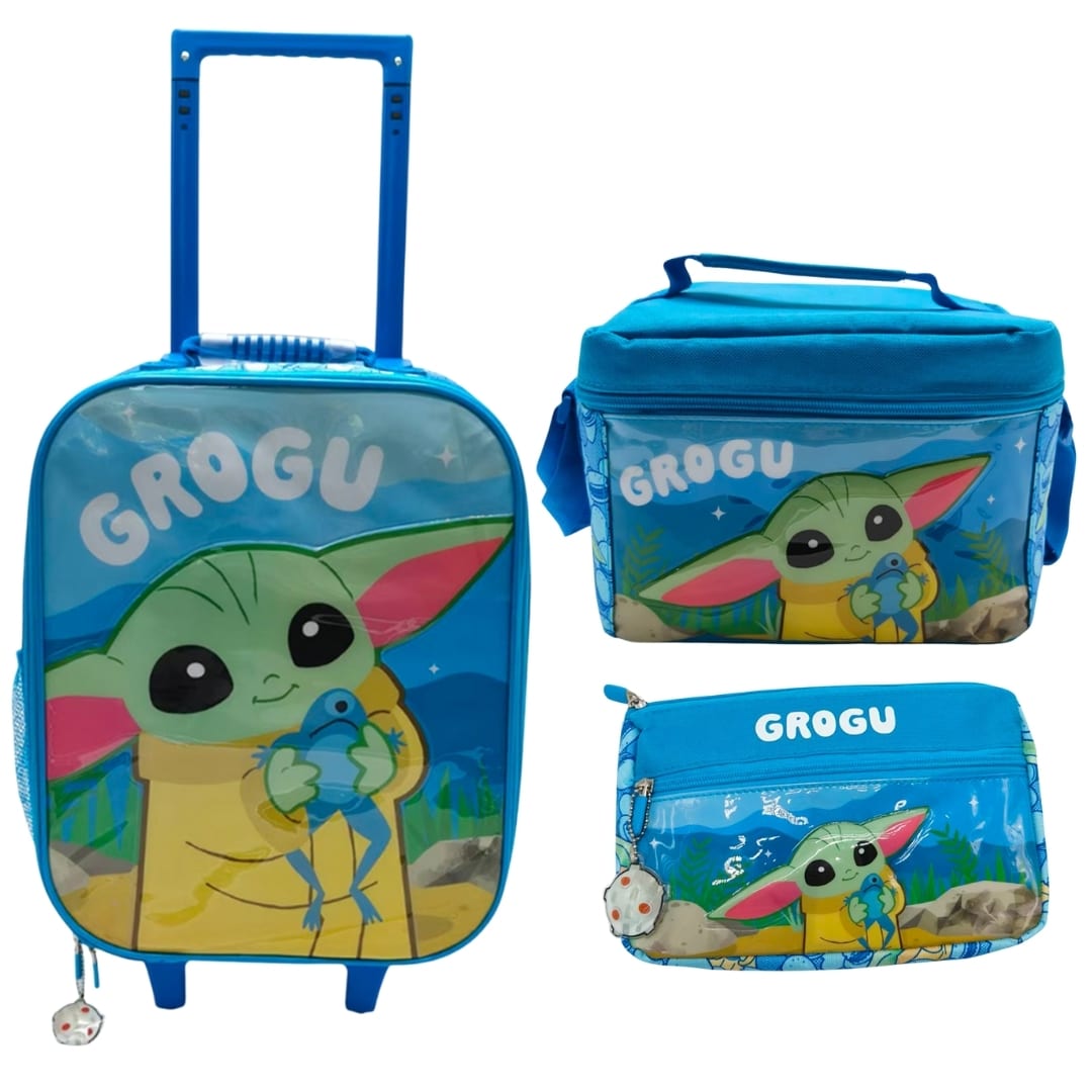 Pack Escolar Maleta Baby Yoda Azul Oficio 0