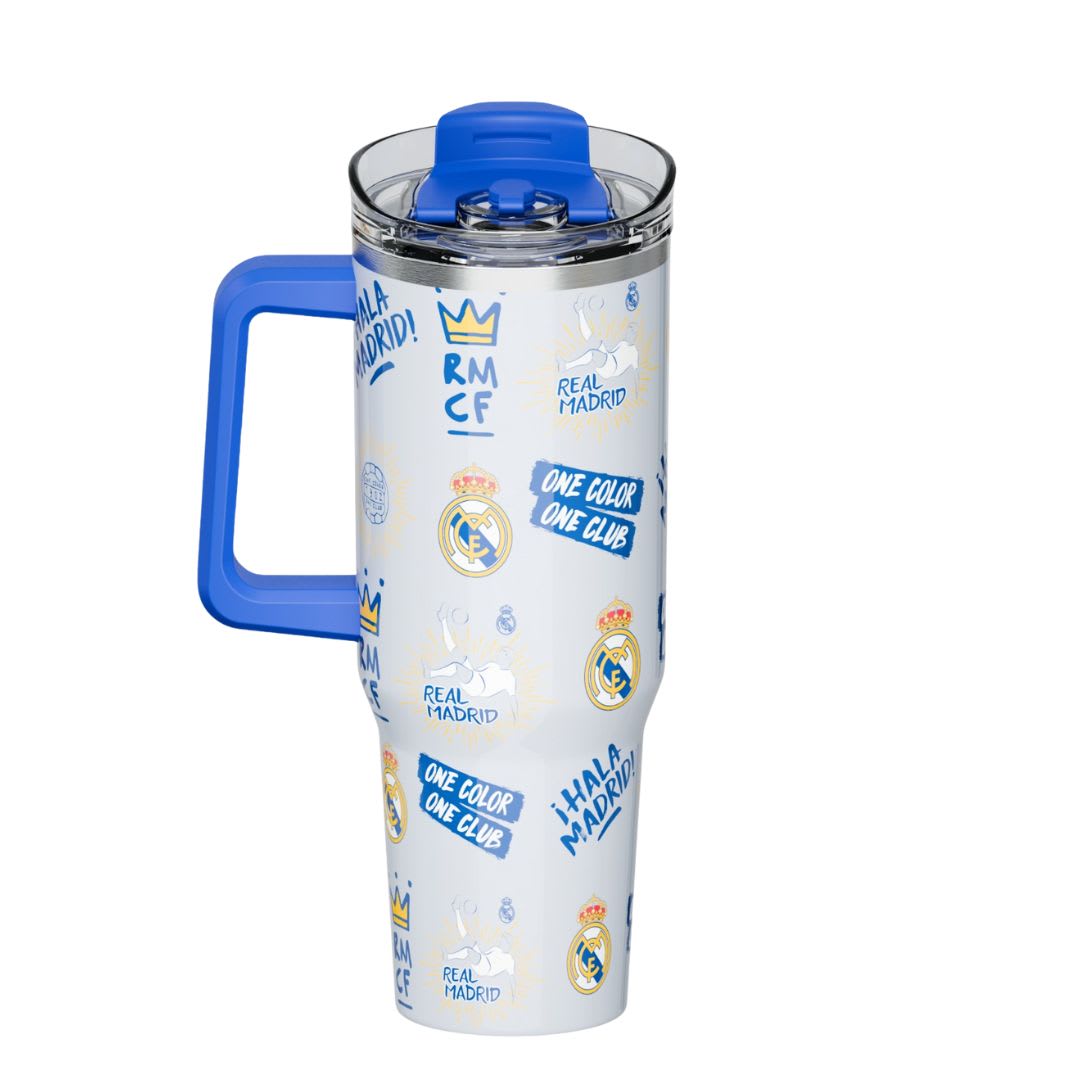 Mug vaso con cañita Real Madrid Futbol Chibi 1200 ml3