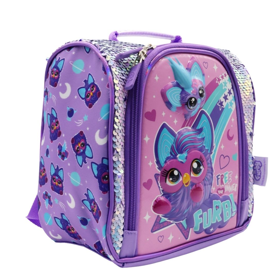 Pack Escolar Mochila Furby Lila Oficio4