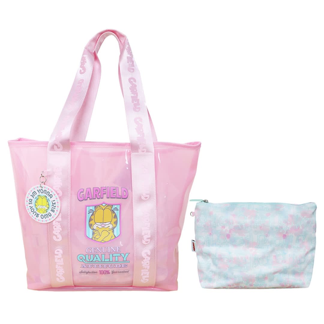 Pack Bolso de Playa Garfield Rosado + Neceser 0