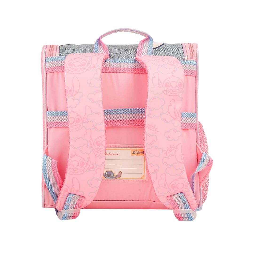 Pack Escolar Mochila Stitch Rosado Oficio4