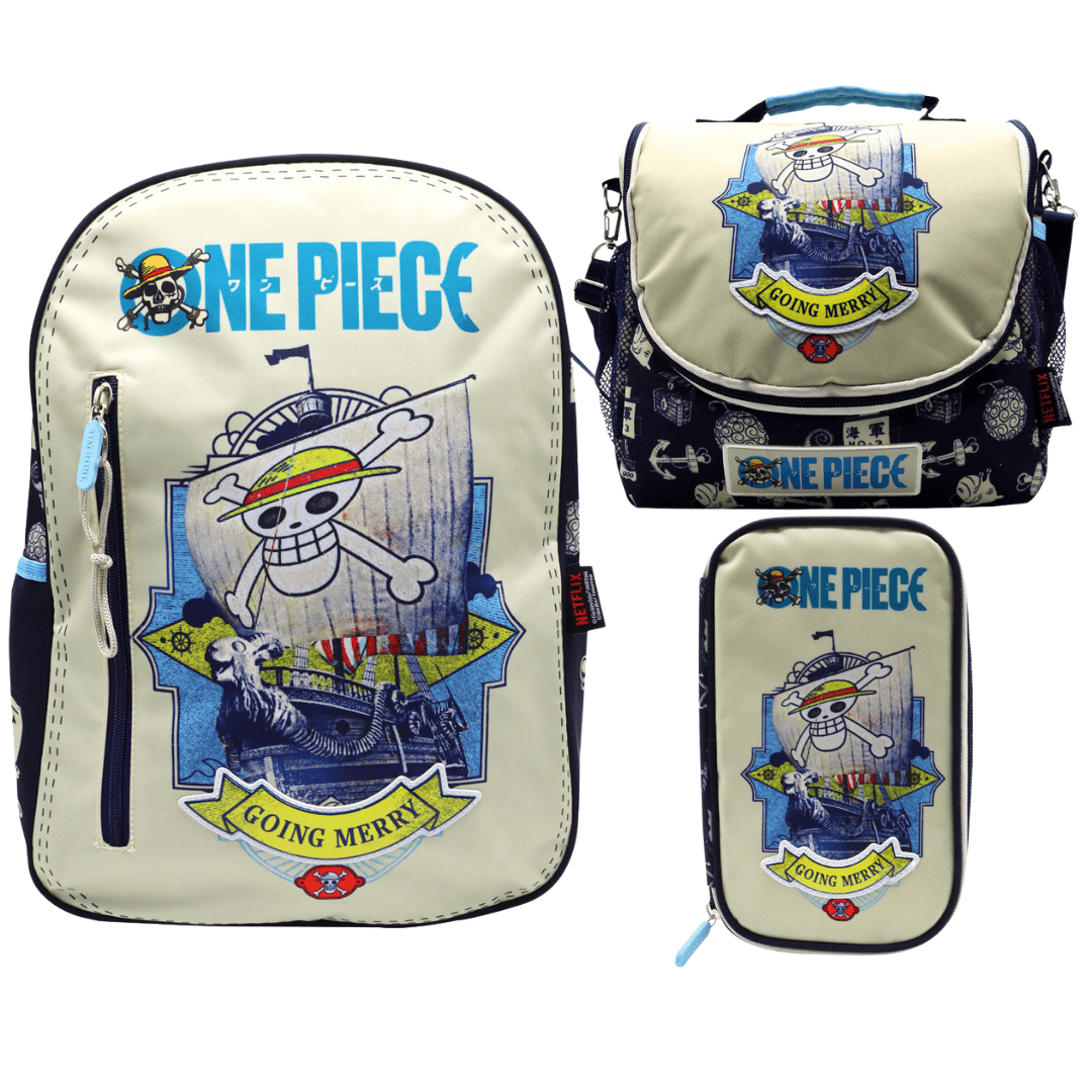 Pack Escolar Mochila One Piece Luffy Anime Oficio1