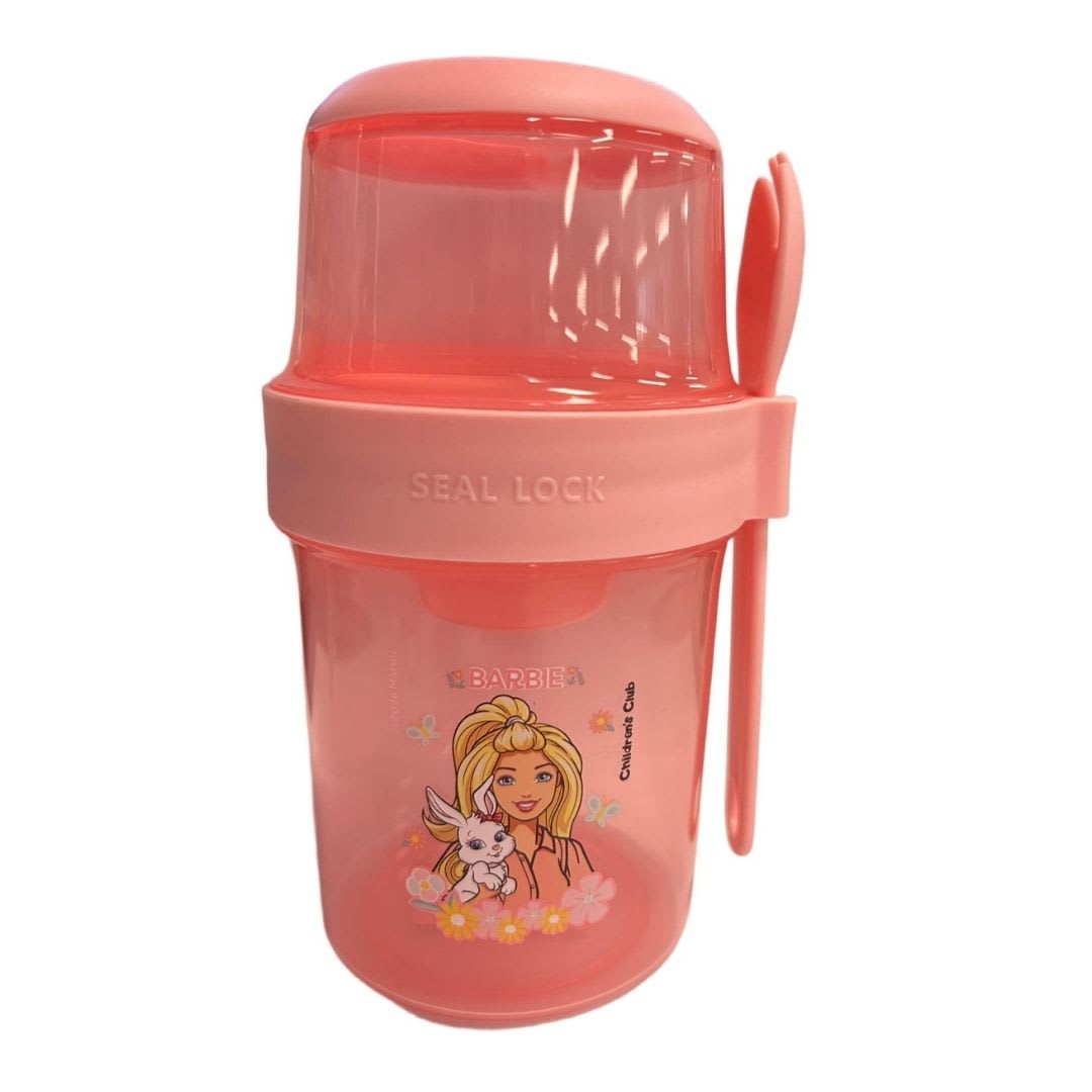 Vaso Yogurera Escolar Barbie y su Conejita 310 ML + 560 ML 0