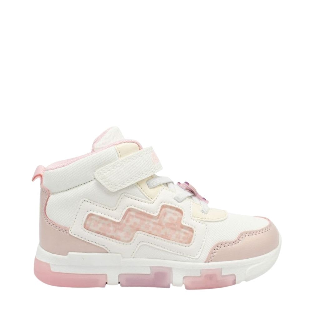 Zapatillas Niña Botin Angel Stitch Blanco Rosado con Luces 0