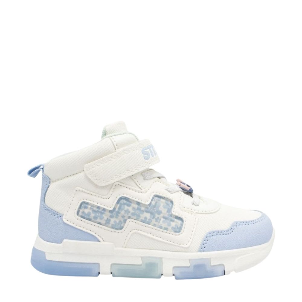 Zapatillas Niña Botin Stitch Blanco Azul con Luces 0