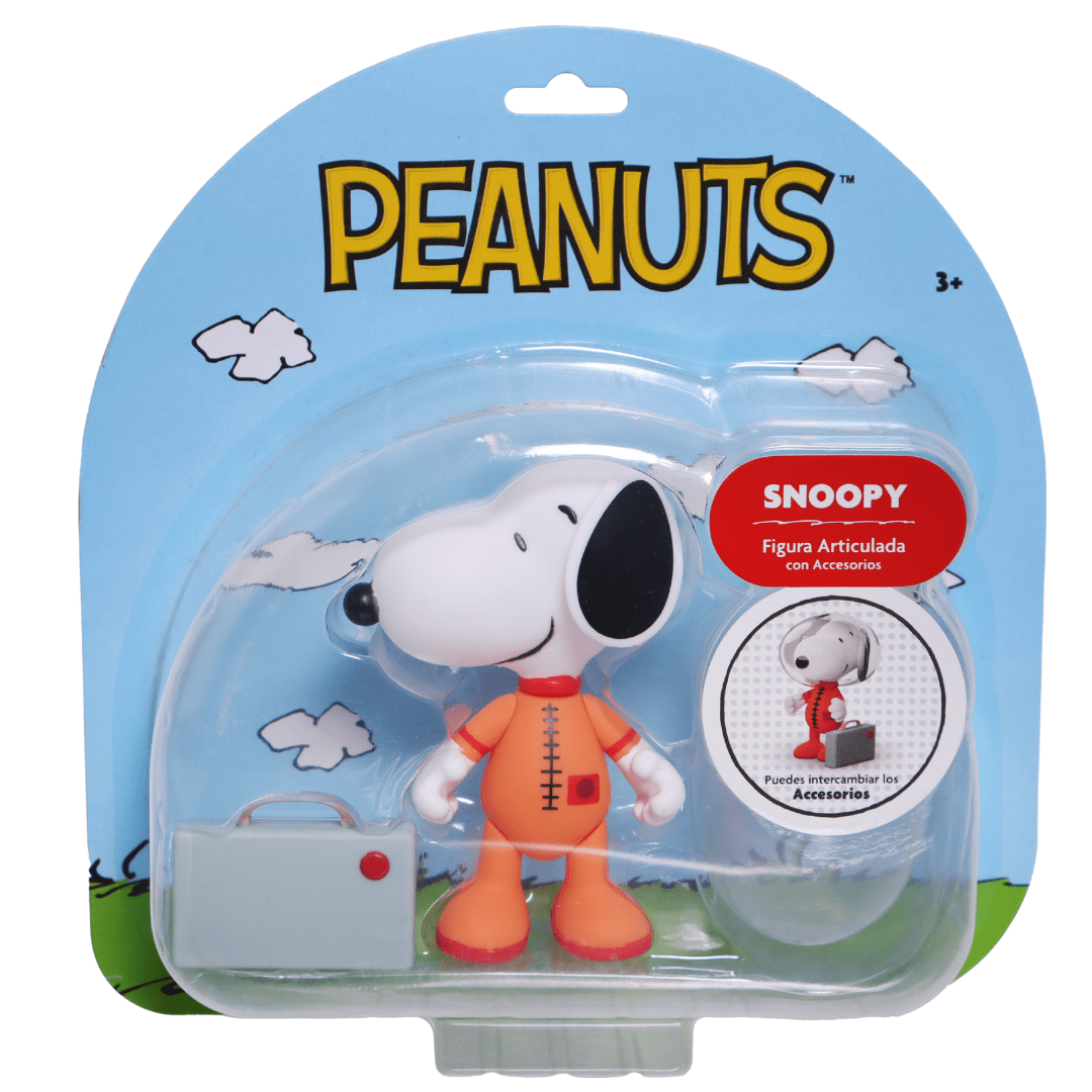Figura Articulada Snoopy Astronauta Peanuts 10 cms3