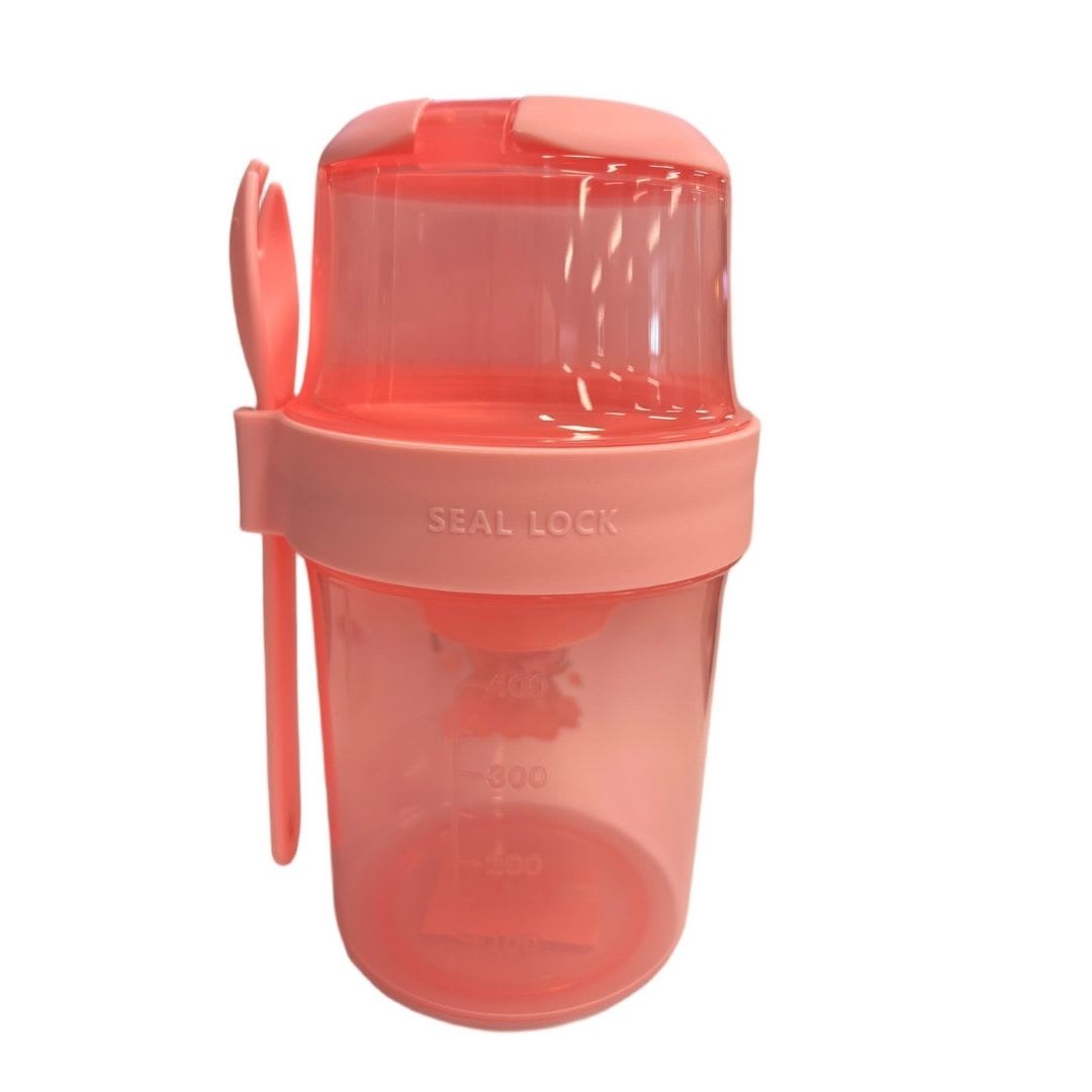 Vaso Yogurera Escolar Barbie y su Conejita 310 ML + 560 ML 3