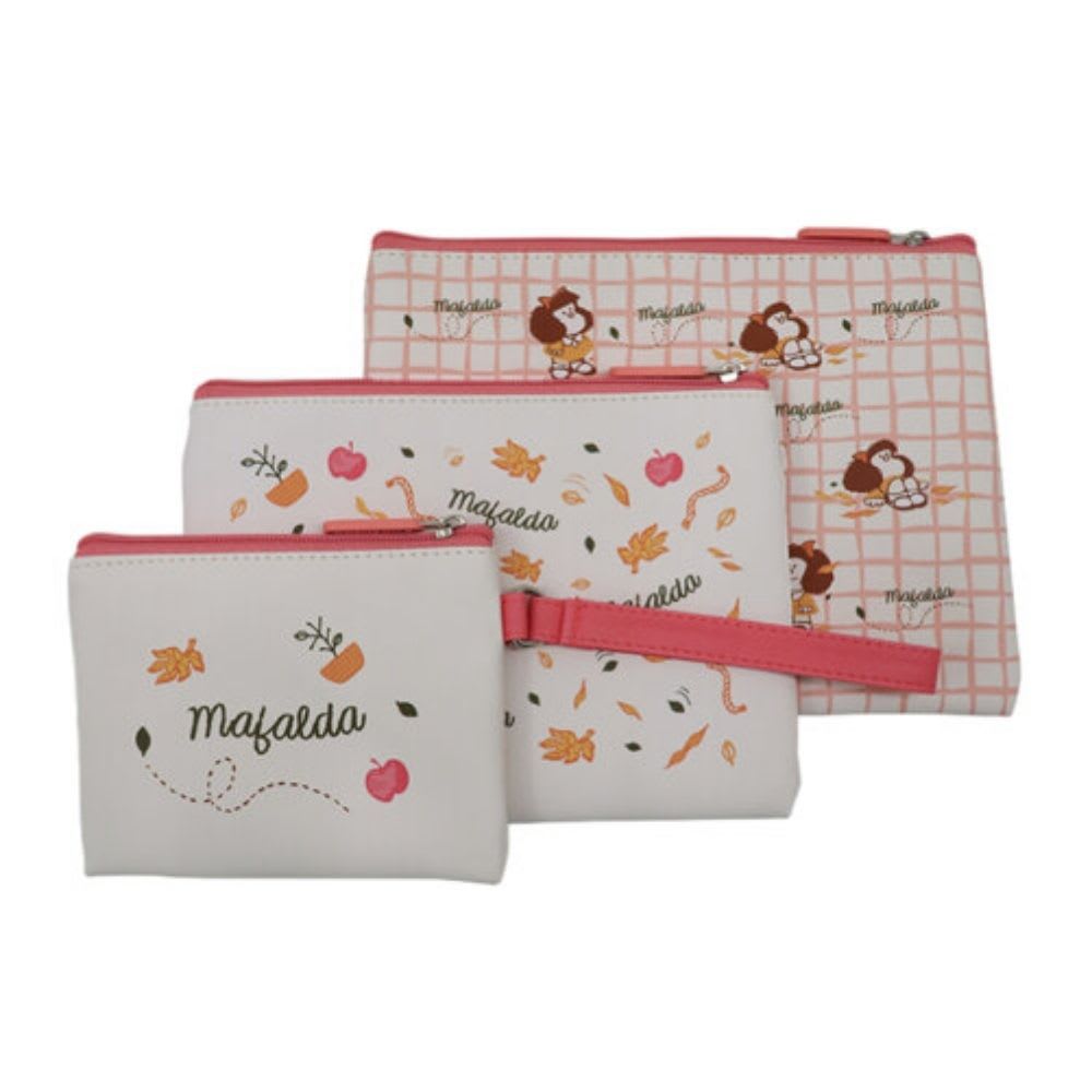 Set de Estuches x3 Mafalda Rojo2