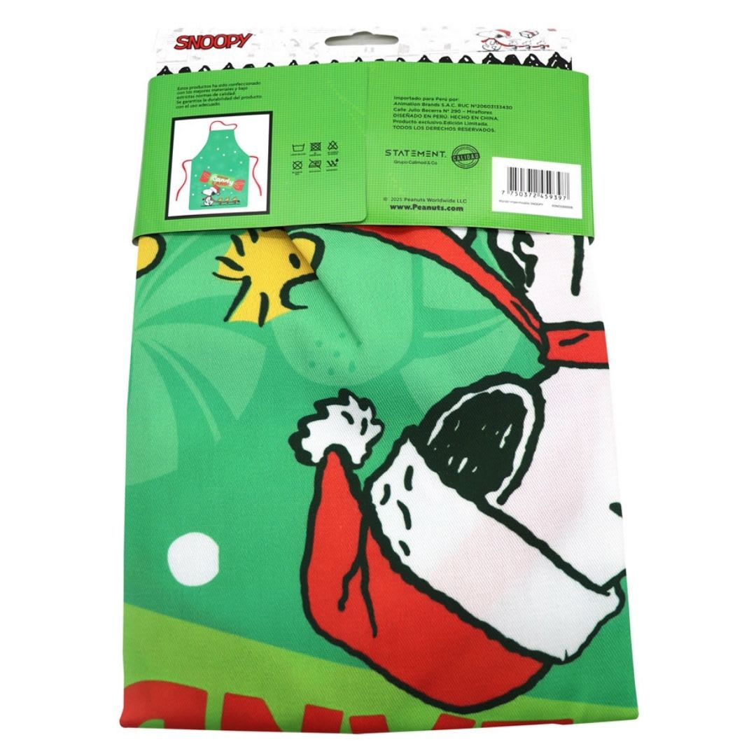 Mandil Delantal de Cocina Adulto Snoopy 60x80cm Verde3