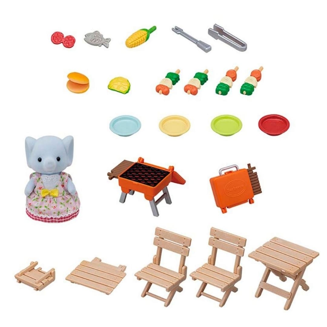 Juguete Sylvanian Ternurines Set de Parrilla de Miriam Elefante2