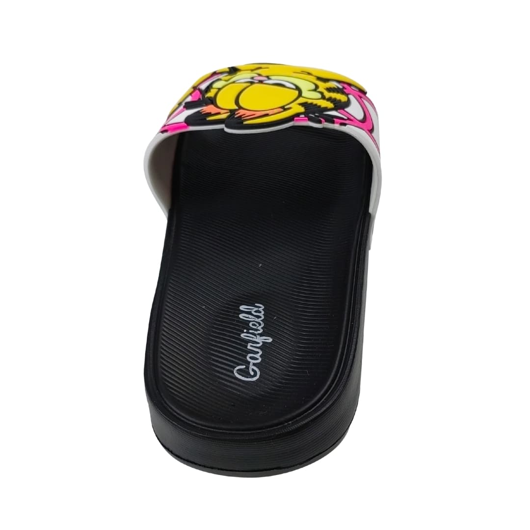Sandalias Mujer Playeras Garfield Negro3