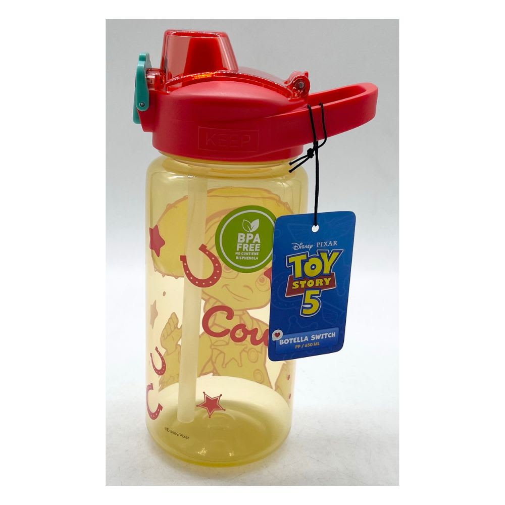 Botella Tomatodo Jessie Toy Story 5 Tapa con Boton Cañita Keep 650 ML4