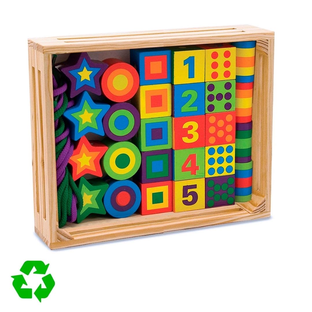 Juego Didactico Encaje de Madera con Cordones Melissa & Doug2
