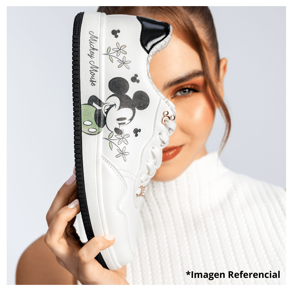 Zapatillas Mujer Casual Mickey Mouse Clasico Blanco6