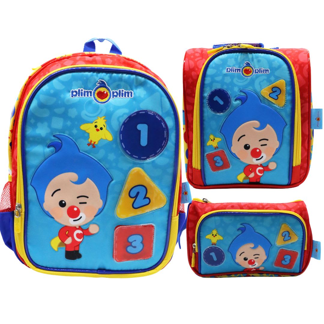 Pack Escolar Mochila Plim Plim Numeros Nido1