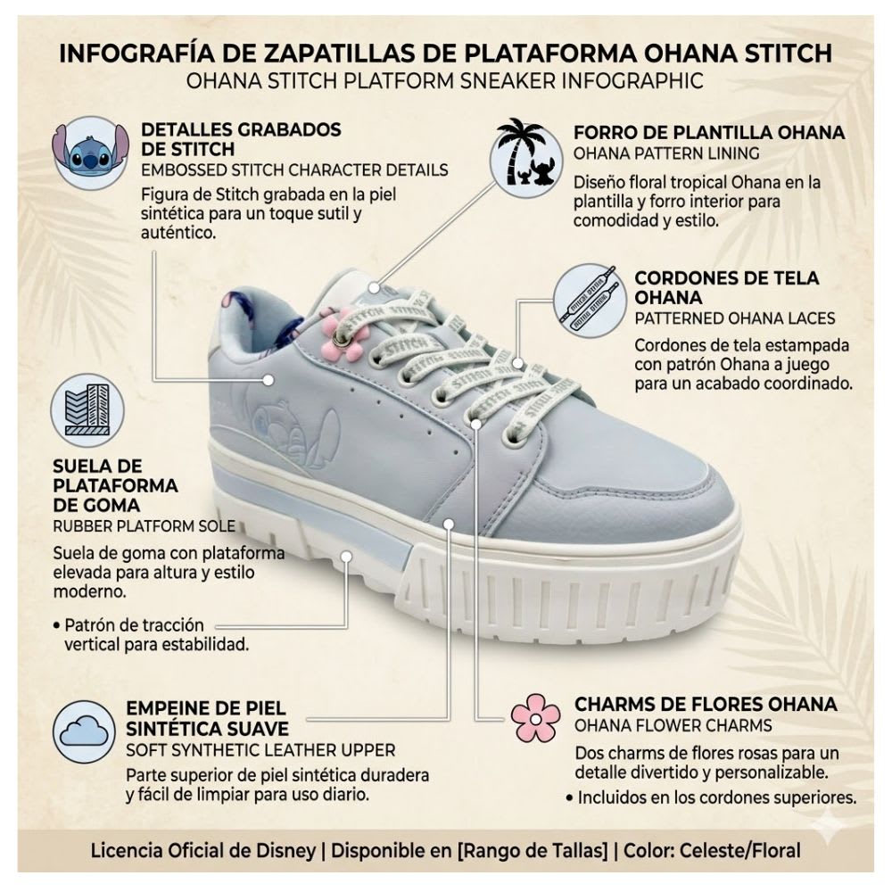 Zapatilla Mujer Casual Stitch Celeste2