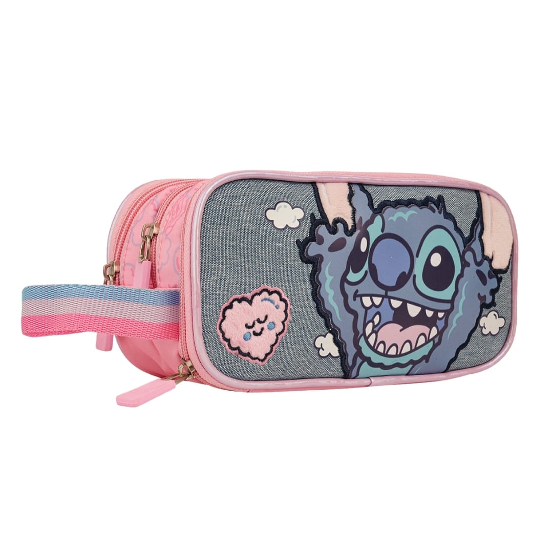 Pack Escolar Mochila Stitch Rosado Oficio5