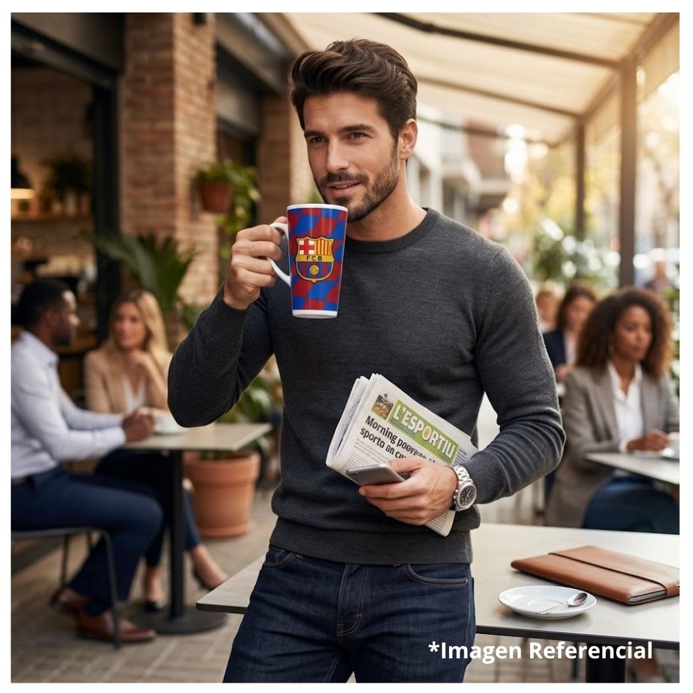 Mug Taza Alta Barcelona Futbol Escudo 480 ML4