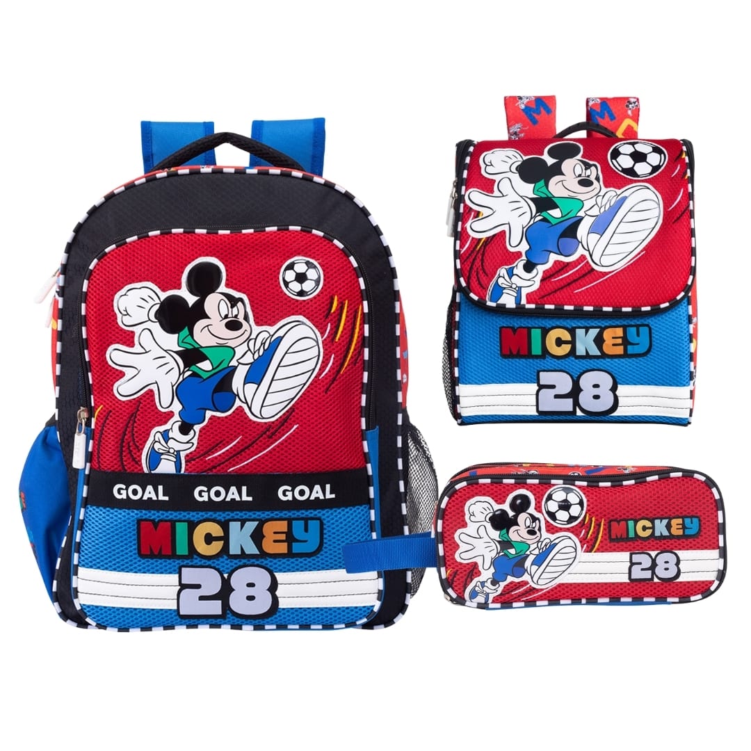 Pack Escolar Mochila Mickey Mouse Futbol Oficio 0